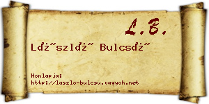 László Bulcsú névjegykártya